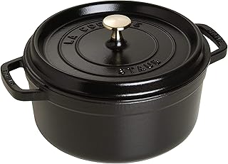 STAUB Gusseisen Bräter/Cocotte, Rund 22 cm, 2,6 L, Schwarz