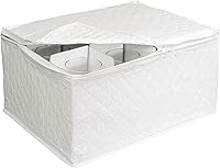 Vista 1 de cofre para almacenamiento de copas para hasta 12 vasos, color blanco., Blanco, Blanco