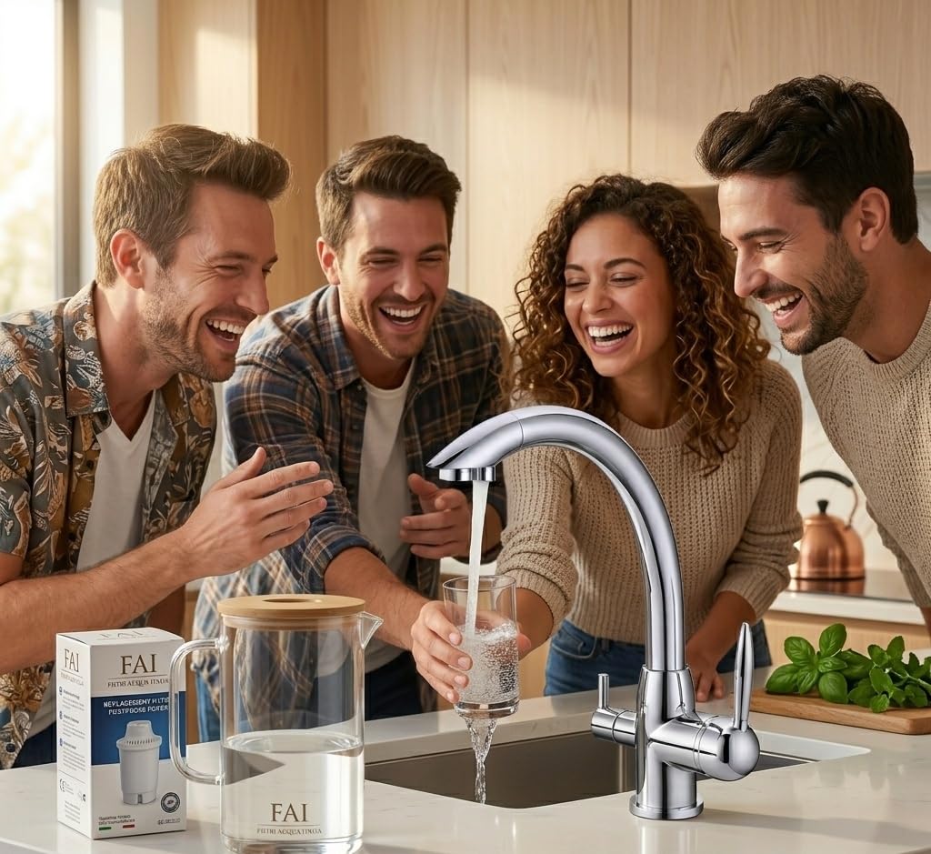 Rubinetto 3 Vie Depuratore Acqua Osmosi Inversa Calda Fredda Filtrata