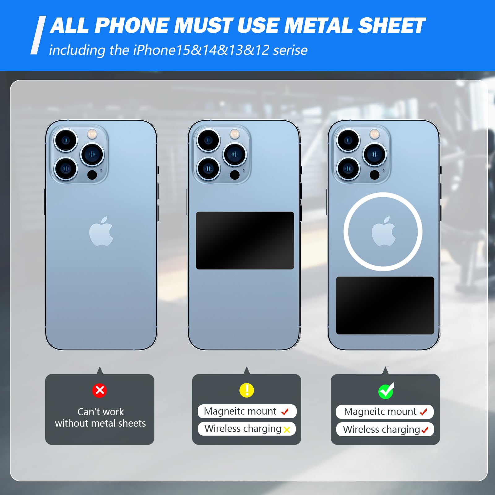 A2C Support De Téléphone Pour Salle De Sport MagSafe - 17 N52 Aimants Puissants - Support De Téléphone