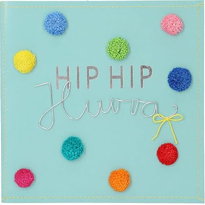 Depesche 13593.14 Tarjeta plegable Paper Love para cumpleaños, con texto a juego y diseños coloridos, sin texto interior, tarjeta plegable con sobre