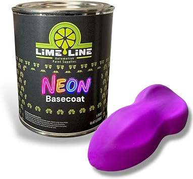 LiME LiNE Automotive Neon Basecoat Paint - Custom Paint for Cars, Trucks and Motorcycles Mix 11 with Urethane Reducer Neon Purple, 1 Pint
