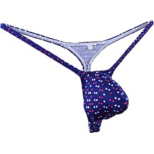 الرجال انتفاخ الحقيبة G-String Thongs الملابس الداخلية النقاط اللون WSS86