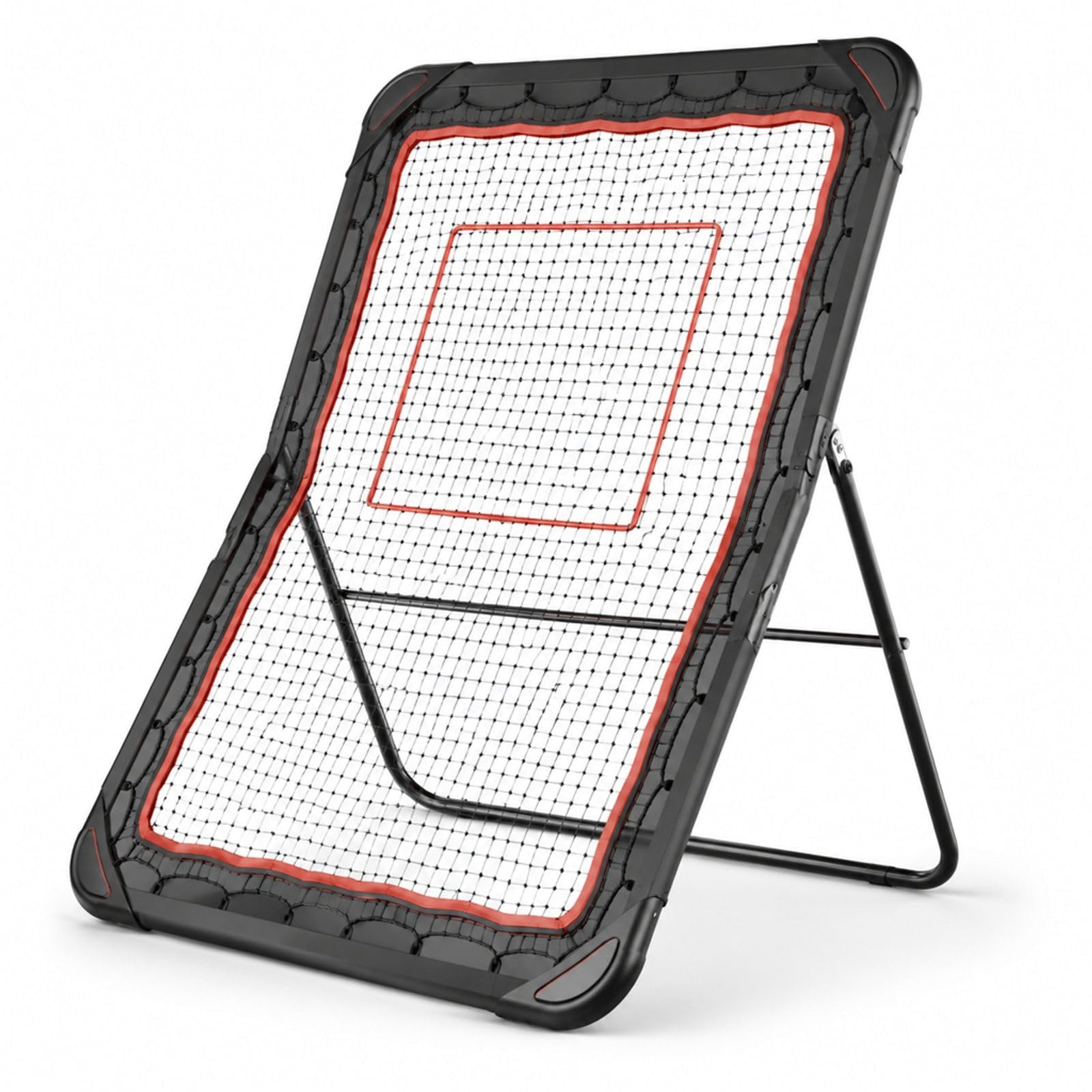 Multisport Rückprallnetz mit verstellbarem Winkel und Stahlrahmen für Fußball Lacrosse Volleyball Baseball Training drinnen draußen