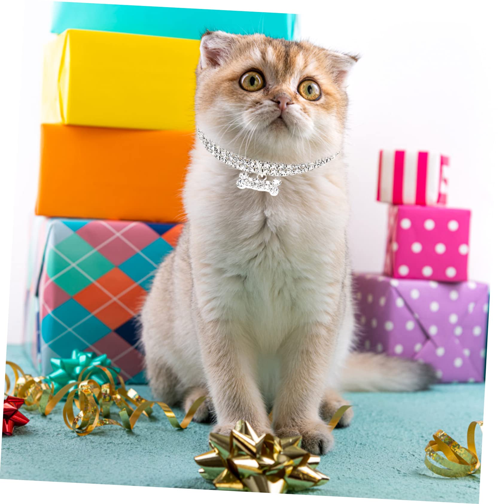 Housoutil 6pezzi Collana Decorativa Per Animali e Rhinestone Resistente All Usura Per Cani e Gatti Accessorio Elegante Per Festività e Occasioni Speciali