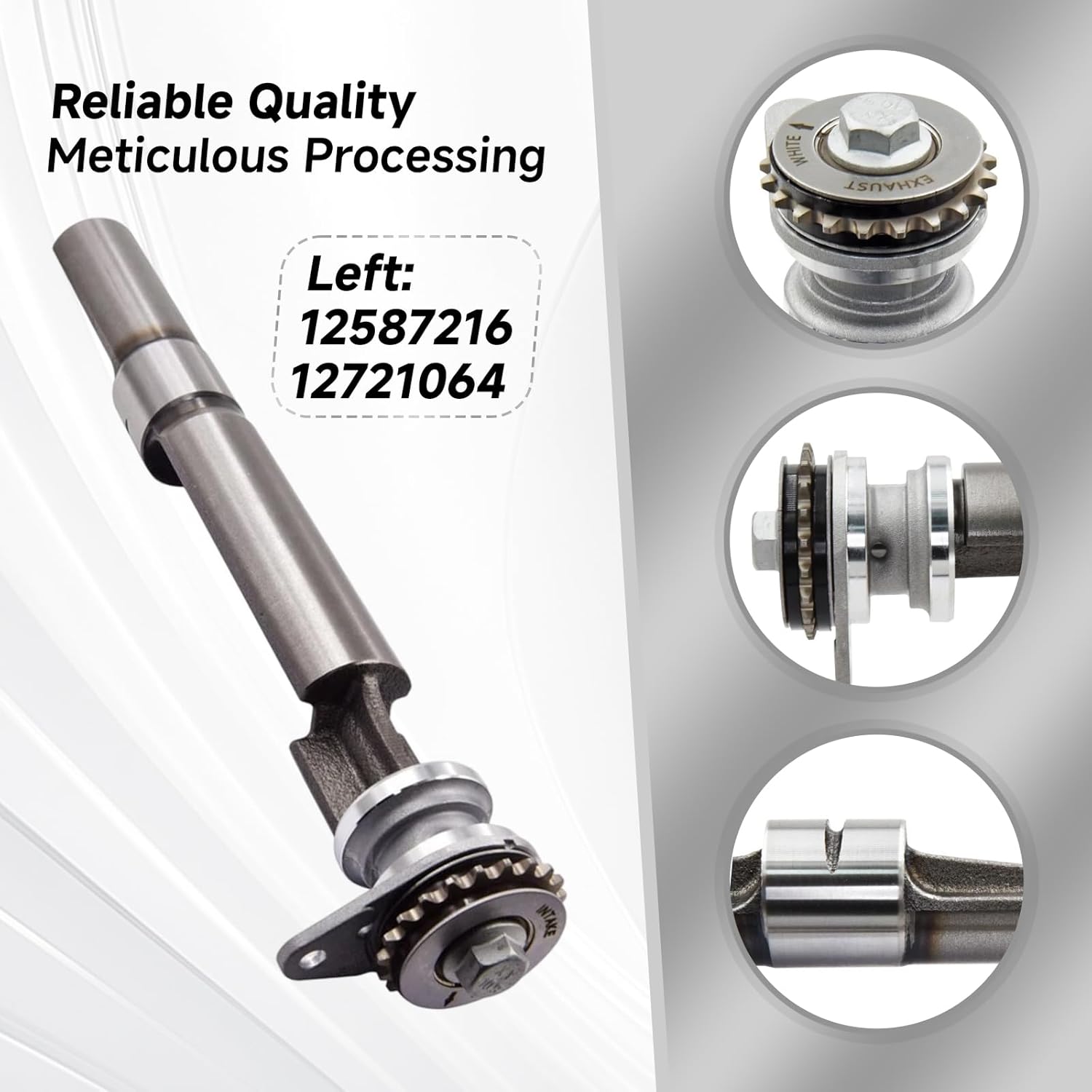 12587216 Left Balance Shaft Compatible with Chevy Equinox Malibu Captiva Sport GMC Terrain Saturn Pontiac Buick 2.0L/2.2L/2.4L 2006-2017 12721064