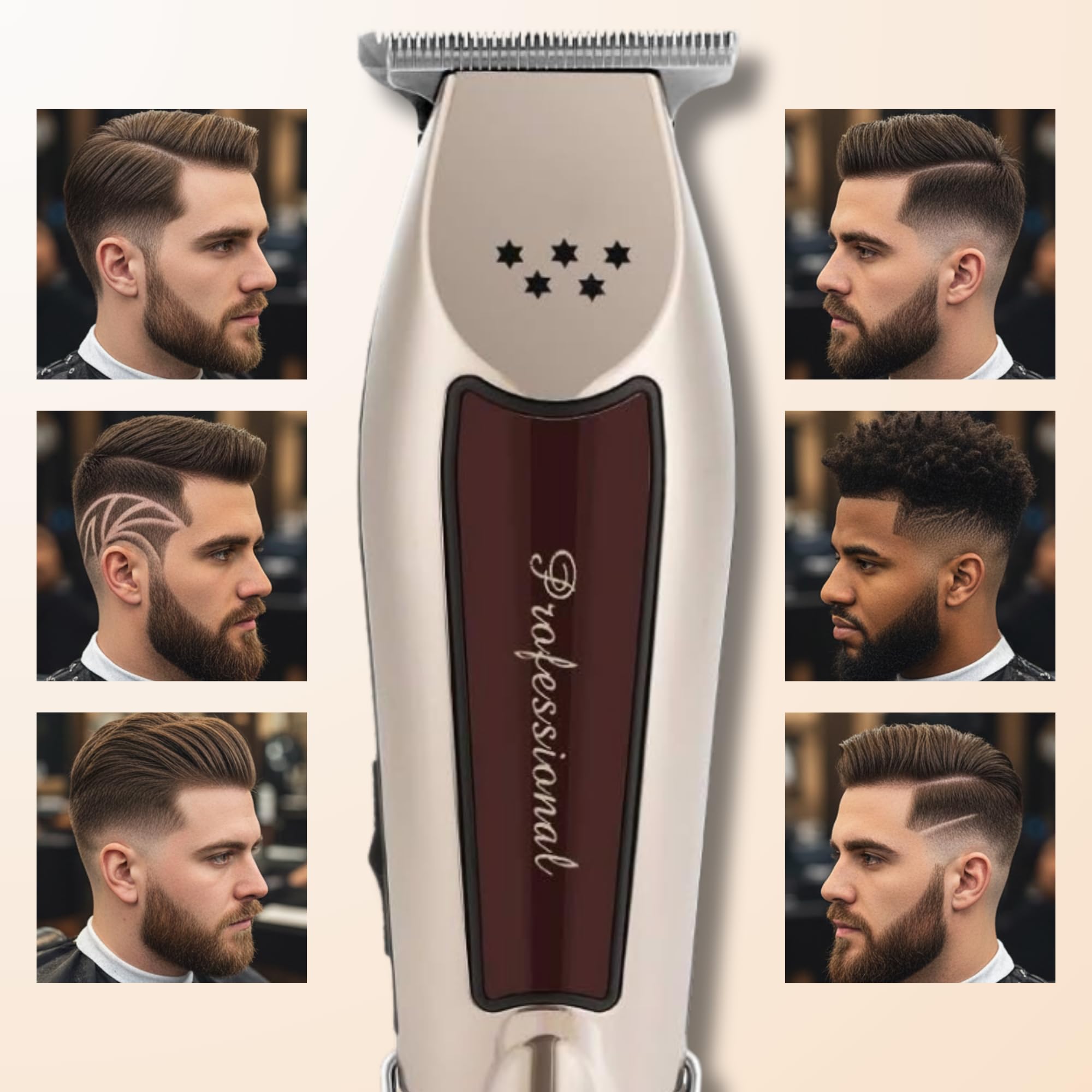 Photo 1 of **MISSING PARTS**
ALADEPT Professional Cordless T-Blade Hair Trimmer for Barbers & Stylists – Ultra-Sharp Stainless Steel Precision Trimmer for Lining, Edging, Beard & Detail Work, Quiet Powerful Motor, Silver
