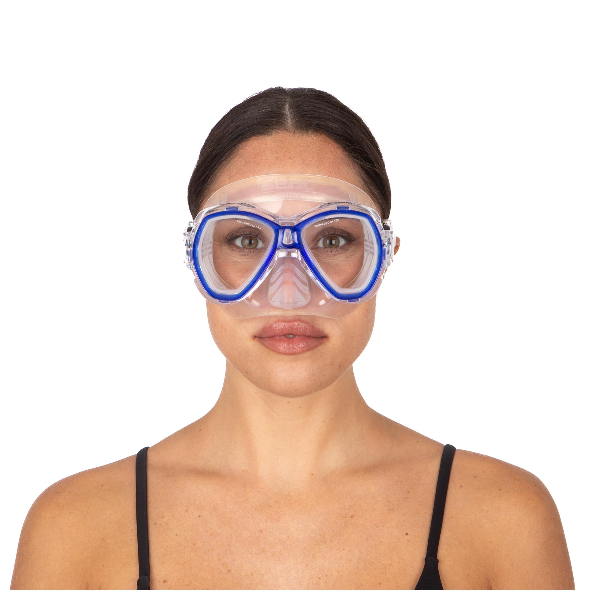 SEAC Set Elba - et de Snorkel con máscara subacuática y Tubo con válvula para la Purga de Agua para Adultos Unisex Adulto