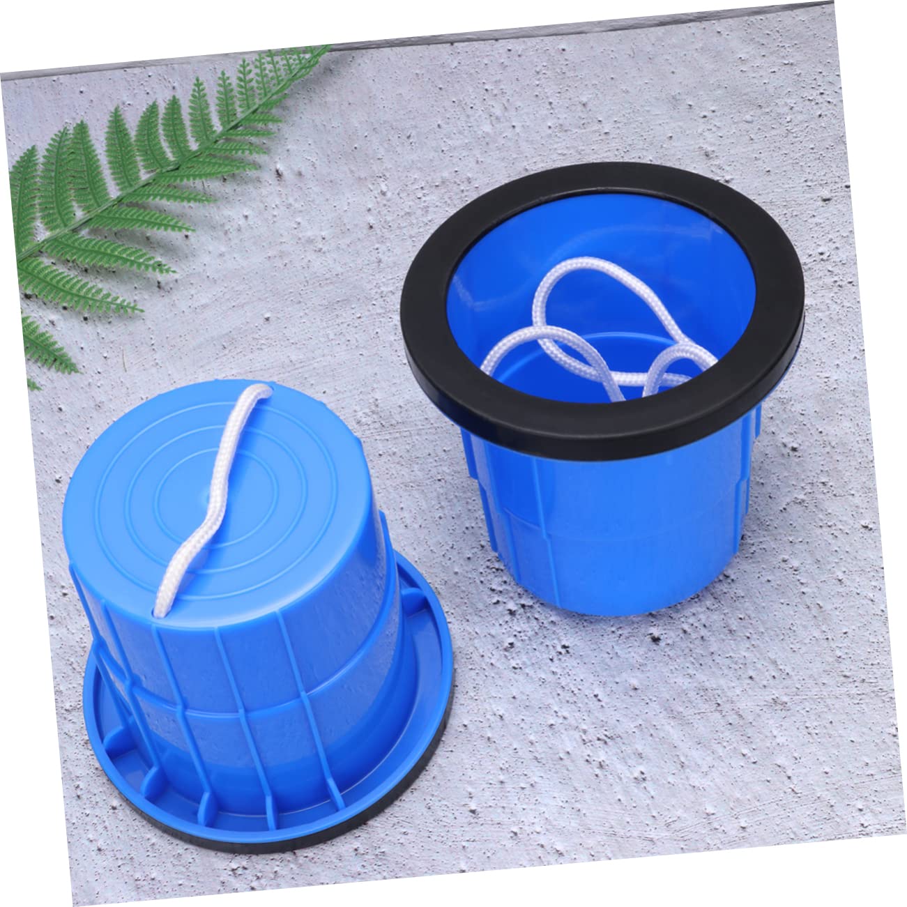 HANABASS 2pcs Outdoor Stilt Non Slip Balance Trainer for Fun Activity for Garden and Playground Enhances and Parent Interaction Blue