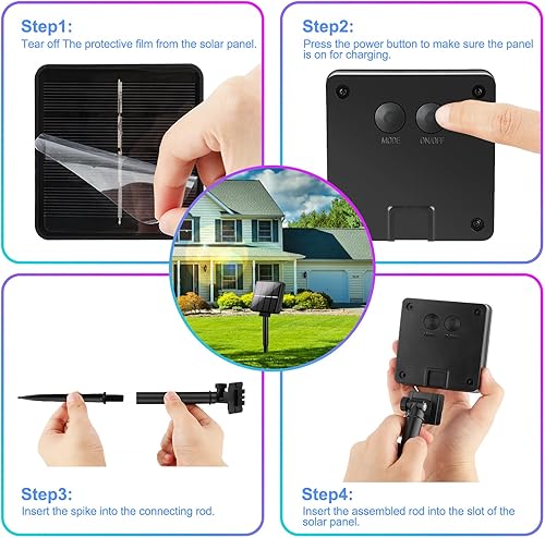 Miniatura 5 de Brightever Luces de Cadena Solares para Exteriores Impermeables, Paquete de 2 Total 80 Pies 200 LED Luces de Hadas Solares para Exteriores con 8