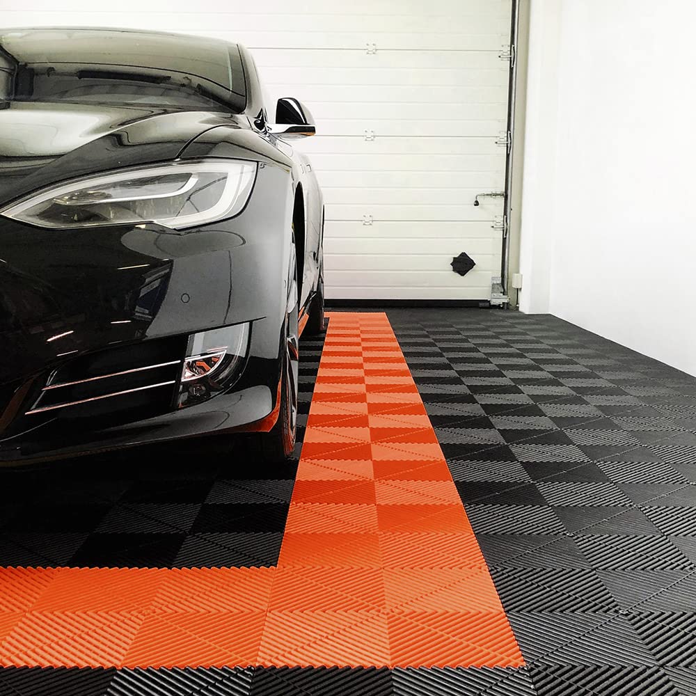 SOGI PAV-03-AR PP Fliesen für Werkstatt, Garage - 1 qm - 10 qm - 50 qm - 100 qm - Farbe Orange (50 qm = 312 Fliesen)