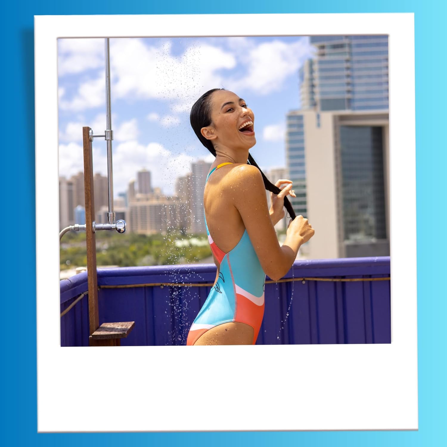 Sporti Wide Strap Cross Back Athletic Swimsuit for Women - Swim Team One Piece Swimsuits for Swimmers,Graphic Design - Image 8