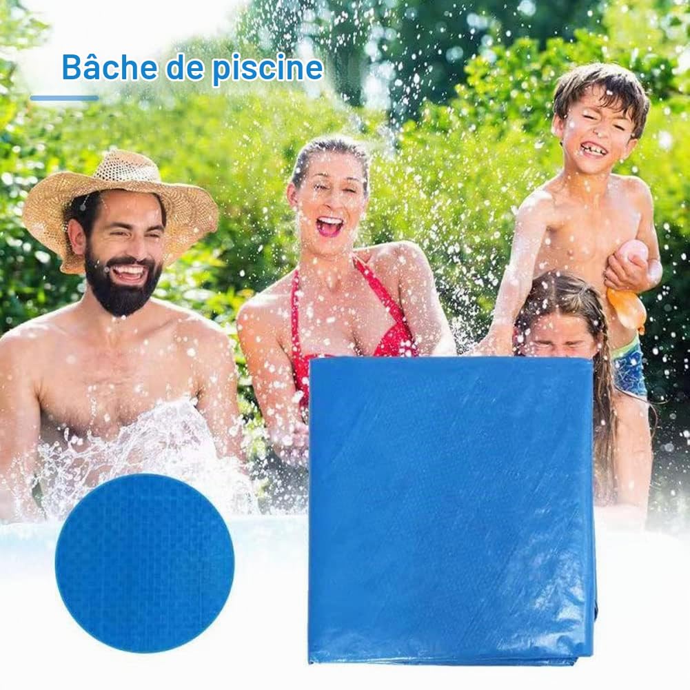 Bâche pour Piscine Rectangulaire, Bâche de Protection pour Piscine Encadrée, Durable Antipoussière Couverture de Piscine pour Piscines Hors Sol (400 * 211CM/13.12 * 6.92FT)