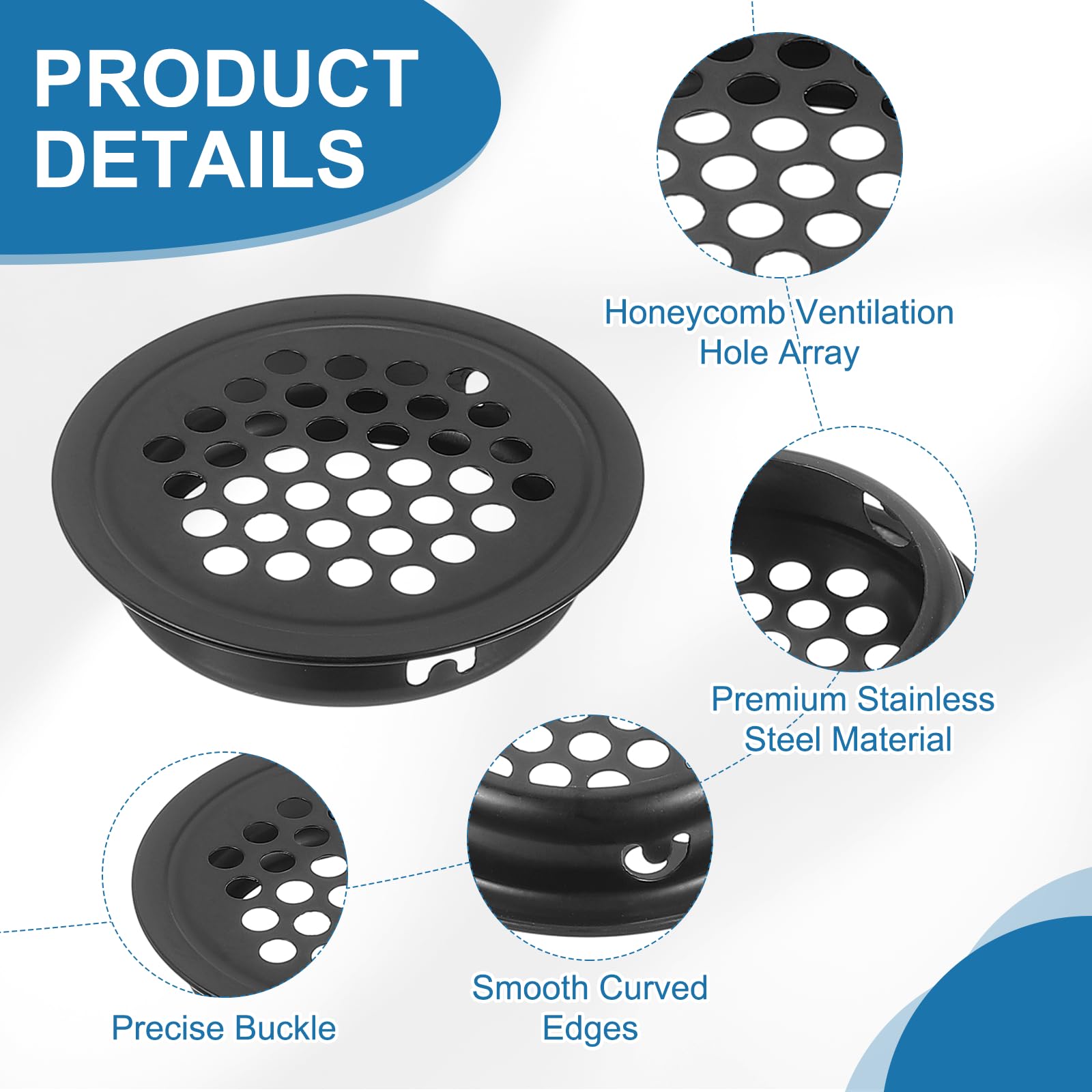 PATIKIL 43mm Circular Air Vents - Image 3