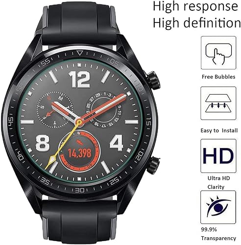 Miniatura 4 de Lamshaw PureroYI - Protector de pantalla de vidrio templado 9H compatible con reloj inteligente PUREROYI 3 unidades