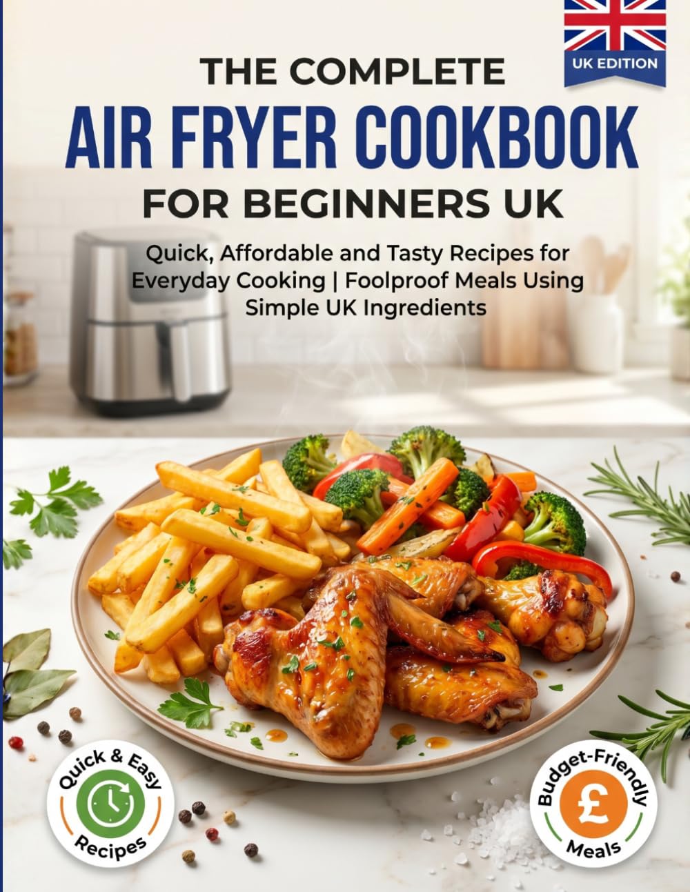 The Complete Air Fryer Cookbook for Beginners UK: Quick, Affordable and Tasty Recipes for Everyday Cooking | Foolproof Meals Using Simple UK Ingredients