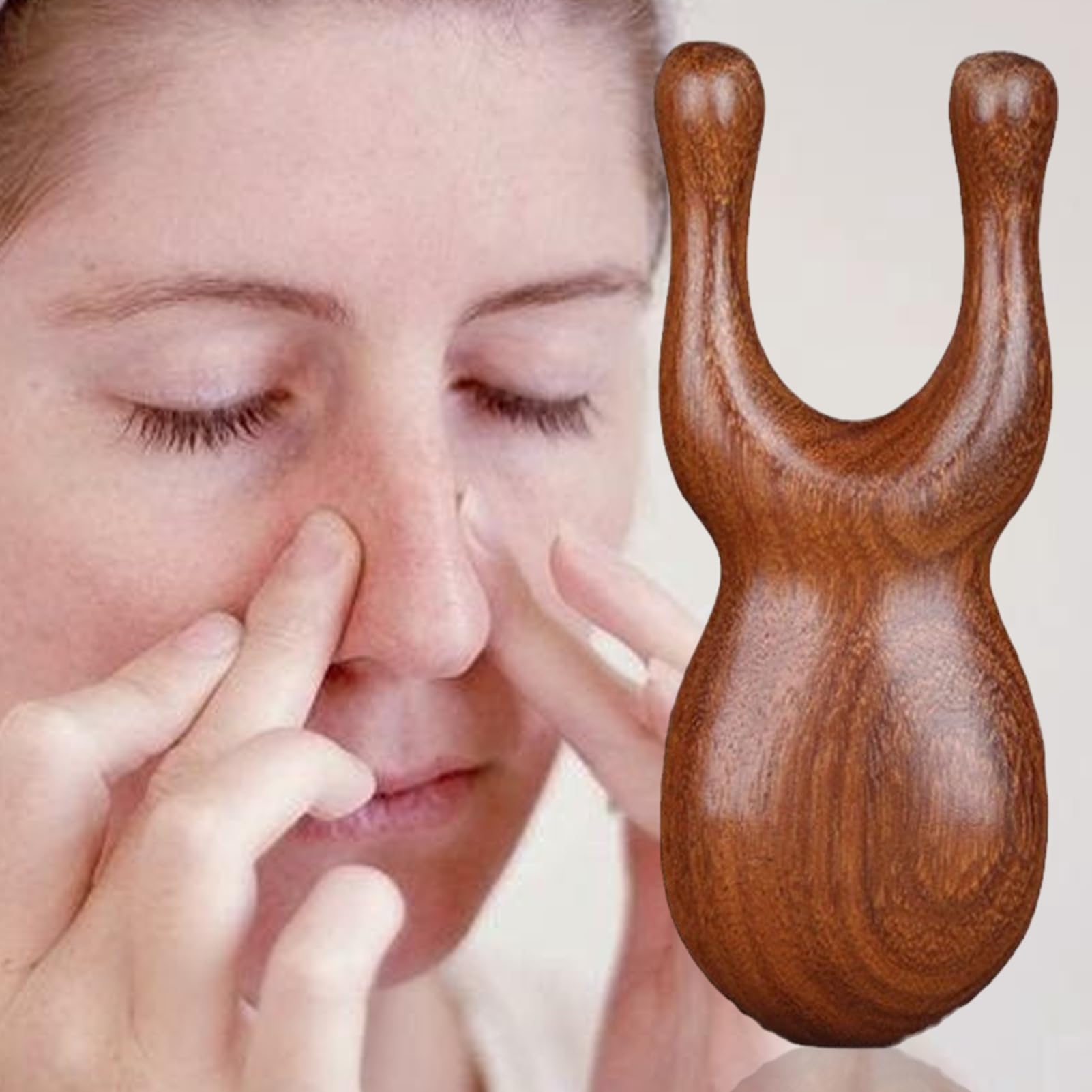 Sandelholz-Haarkamm, Tragbares Gesichtsmassage-Werkzeug, Gesichtsmassagegerät Für Ohren, Nase, Gesicht Und Augen, Verbessern Sie Die Durchblutung, Kopfhautmassage Für Männer Und Frauen