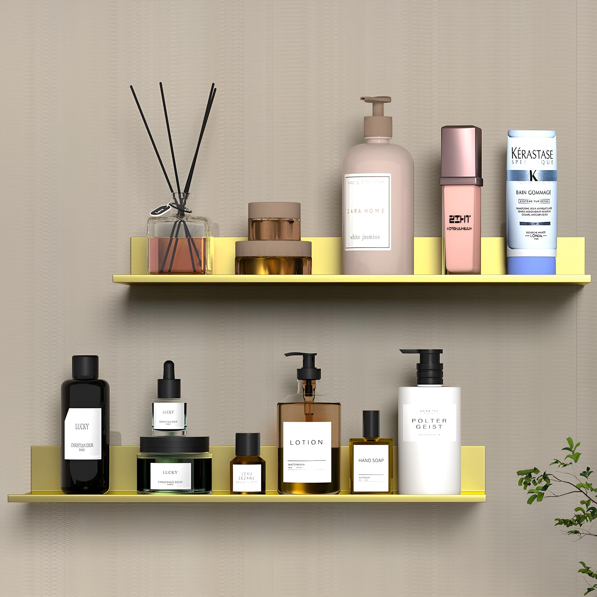 Wisfame Gold Floating Shelves,16