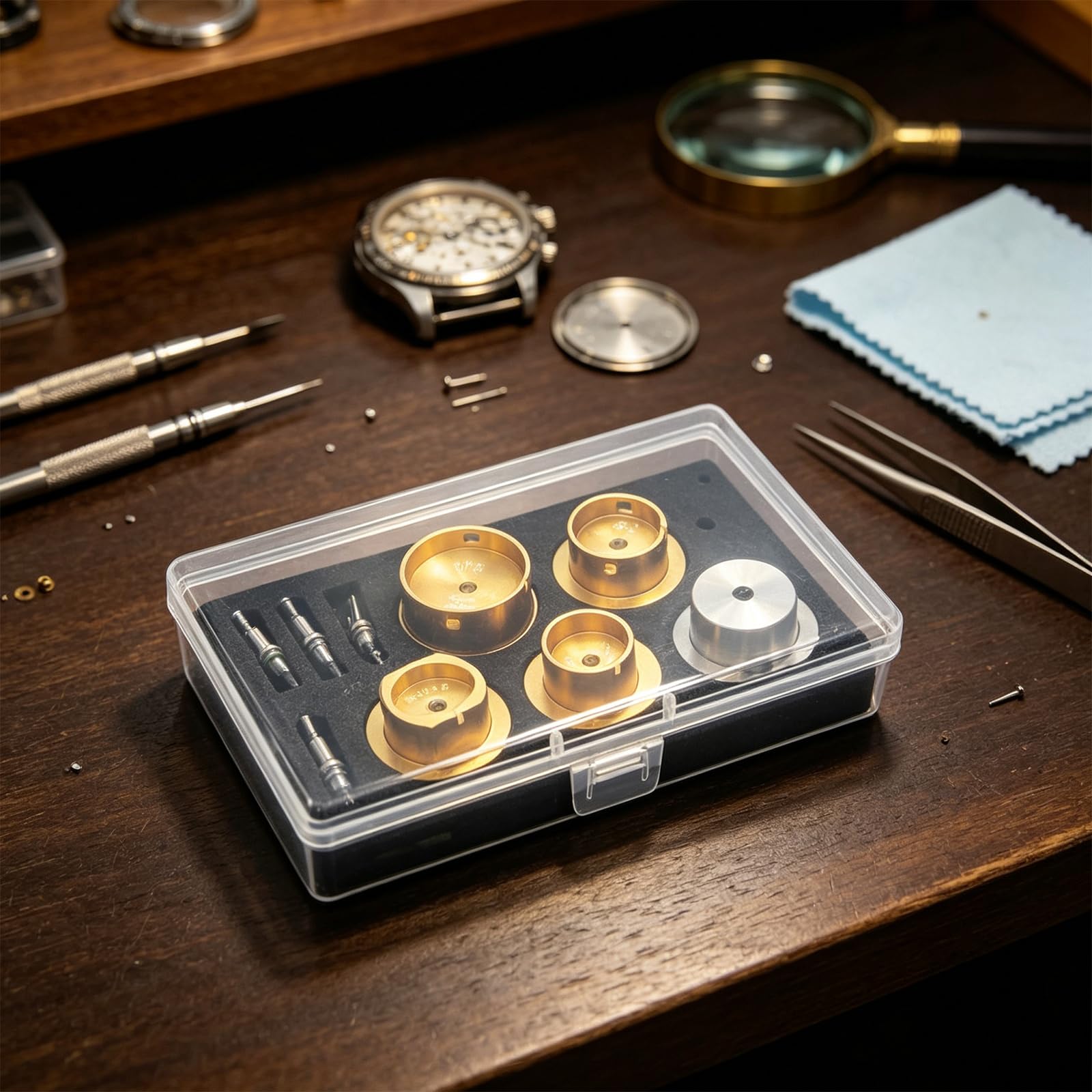 Juego de prensado para mantenimiento de relojes