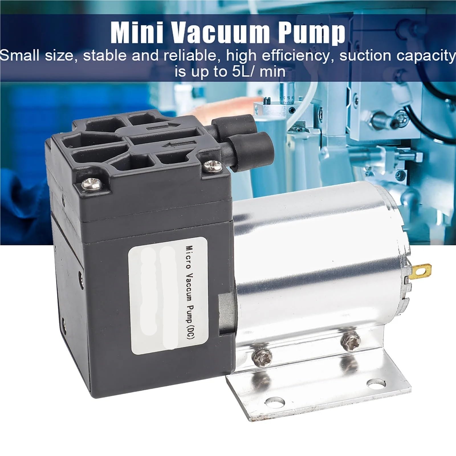 Pompa membranowa, Pompa próżniowa 12 l/min DC 12 V Mała pompa ssąca o podciśnieniu Pompa ciśnieniowa z membraną(12V)