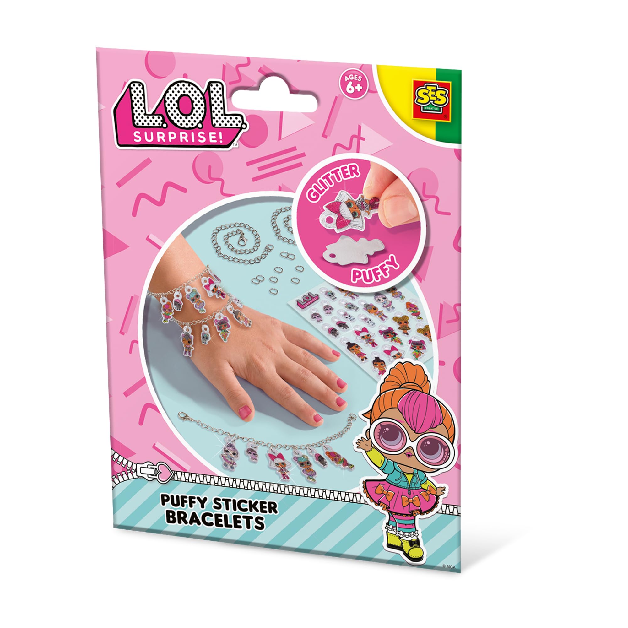 SES Creative L.O.L. - Puffy sticker bracelets
