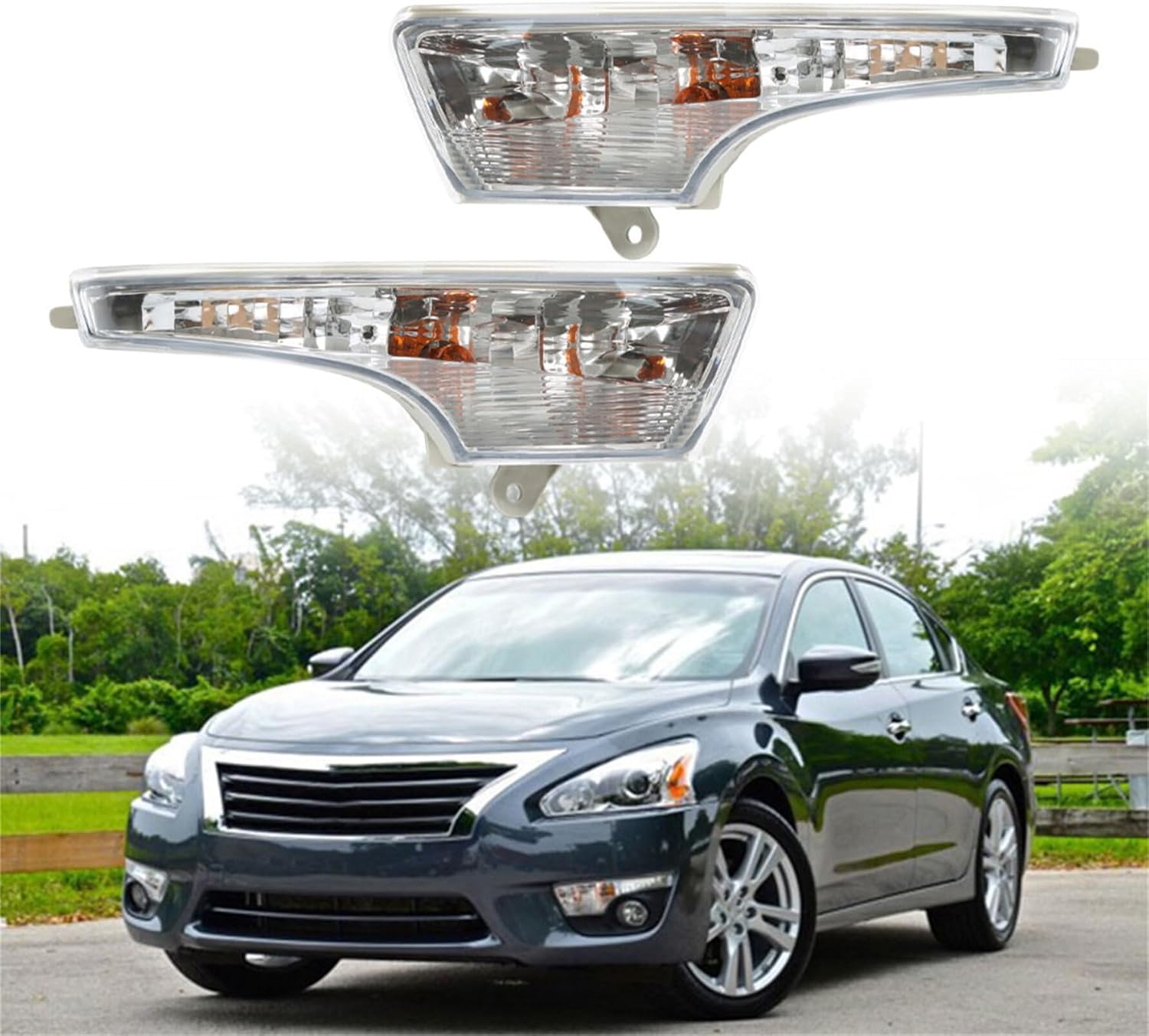 munirater 1 Pair Turn Signal Light Replacement for 2013 2014 2015 2016 Altima Turn Lamp Driver and Passenger Side NI2530118 NI2531118