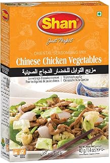 Shan Chinese Chicken Vegetables Oriental Seasoning Mix 1.41 oz (40g) - Spice Powder for Stir Fried Vegetables/Meat - Suitable for Vegetarians - Airtight Bag in a Box