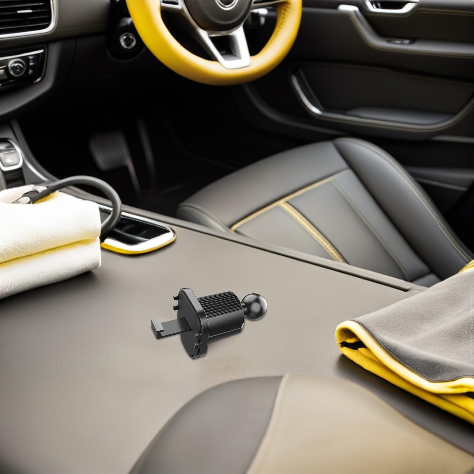 Amosfun 4piezas Soporte para Teléfono Móvil con Clip para Rejilla De Ventilación Apto Mayoría De Coches Base De Soporte para Coche con Bola Articulada para Usar Viajes