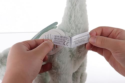 Vista 10 de Apricot Lamb Juguetes de peluche verde de peluche dragón dinosaurio animal de peluche suave perfecto para niños 8 pulgadas Negro,Azul oscuro,Verde