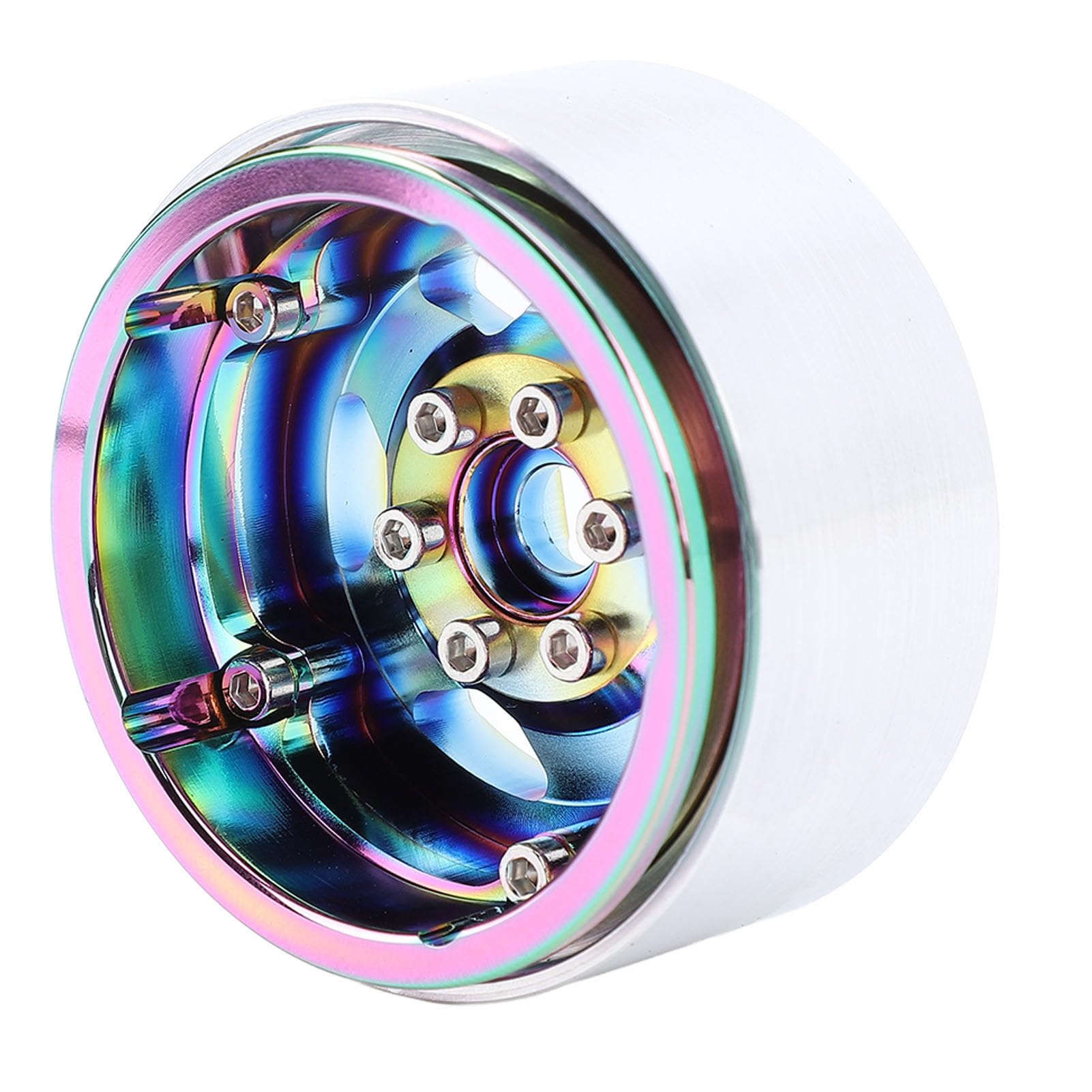4 pezzi 1.9 pollici Beadlock Cerchione in lega di alluminio colorato leggero cerchi mozzi per 1/10 RC Crawler