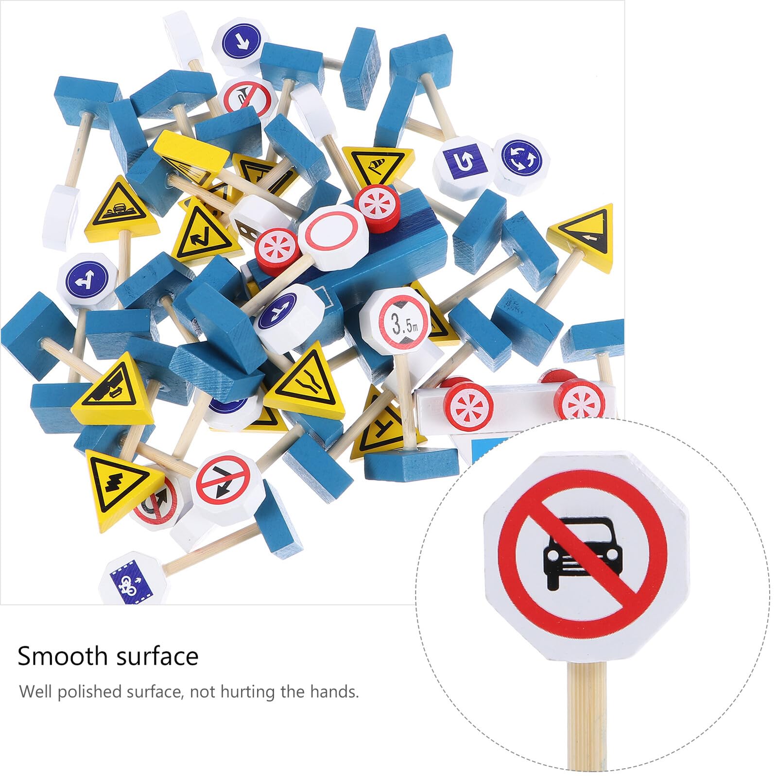 Set Giocattoli Segnali Stradali in Legno, 33 Cartelli Stradali 2 Veicoli e Mappa, Blocchi Educativi per Gioco di Simulazione e Sicurezza Stradale