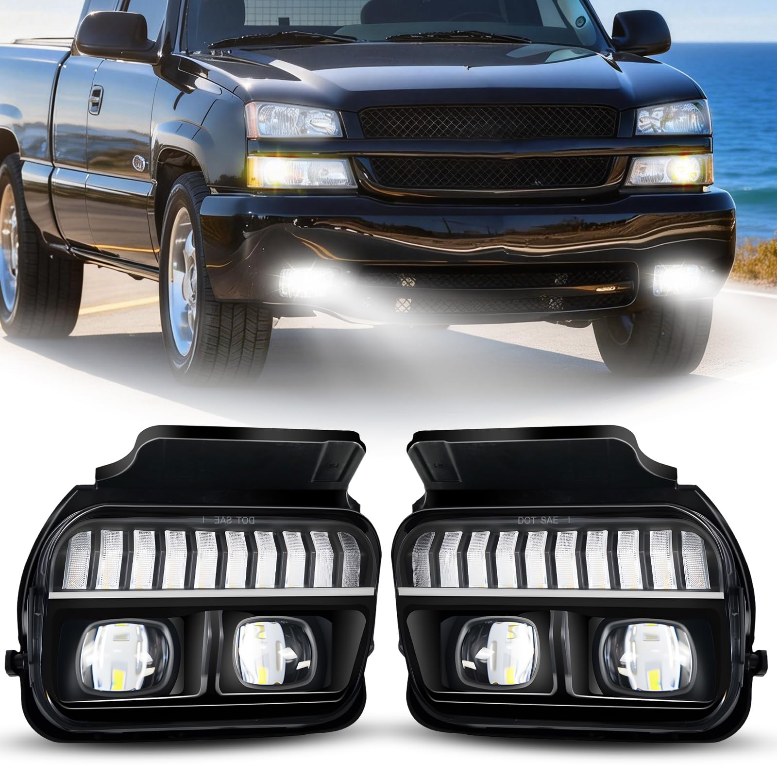 2004 silverado led pod fog lights for 2003 2005 2006 2007 Chevy All Models/ 2002 2003 2004 2005 2006 Chevy Avalanche, 1 Pair Front Bumper Driving Fog Lamps with 2 Color DRL (LED Ver.2) : Automotive Flavor:Blue Icy KITPRODUCT Benefits of Vaping vs 2006 Silverado