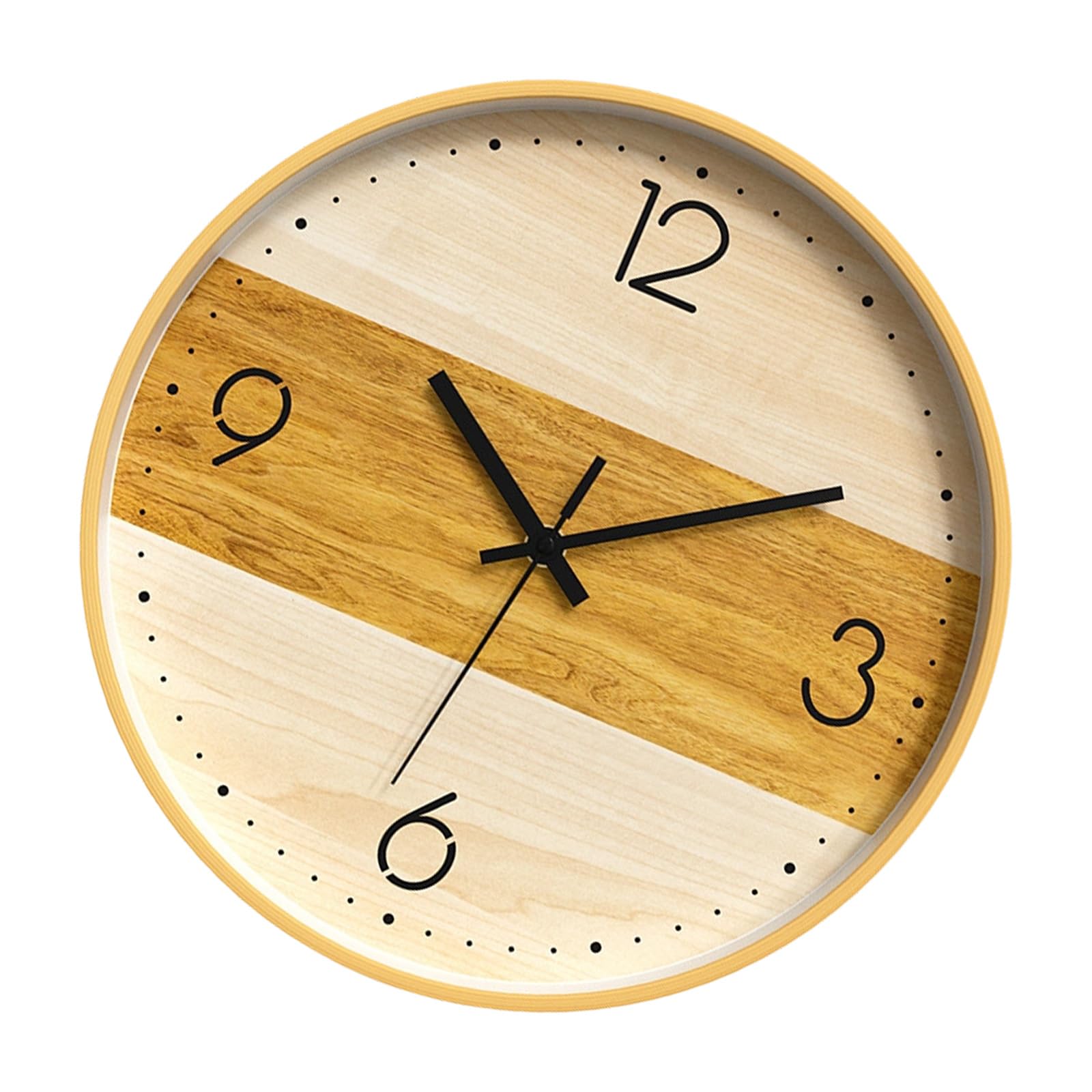 Horloge murale décorative à piles pour étagère salon cuisine sans fil