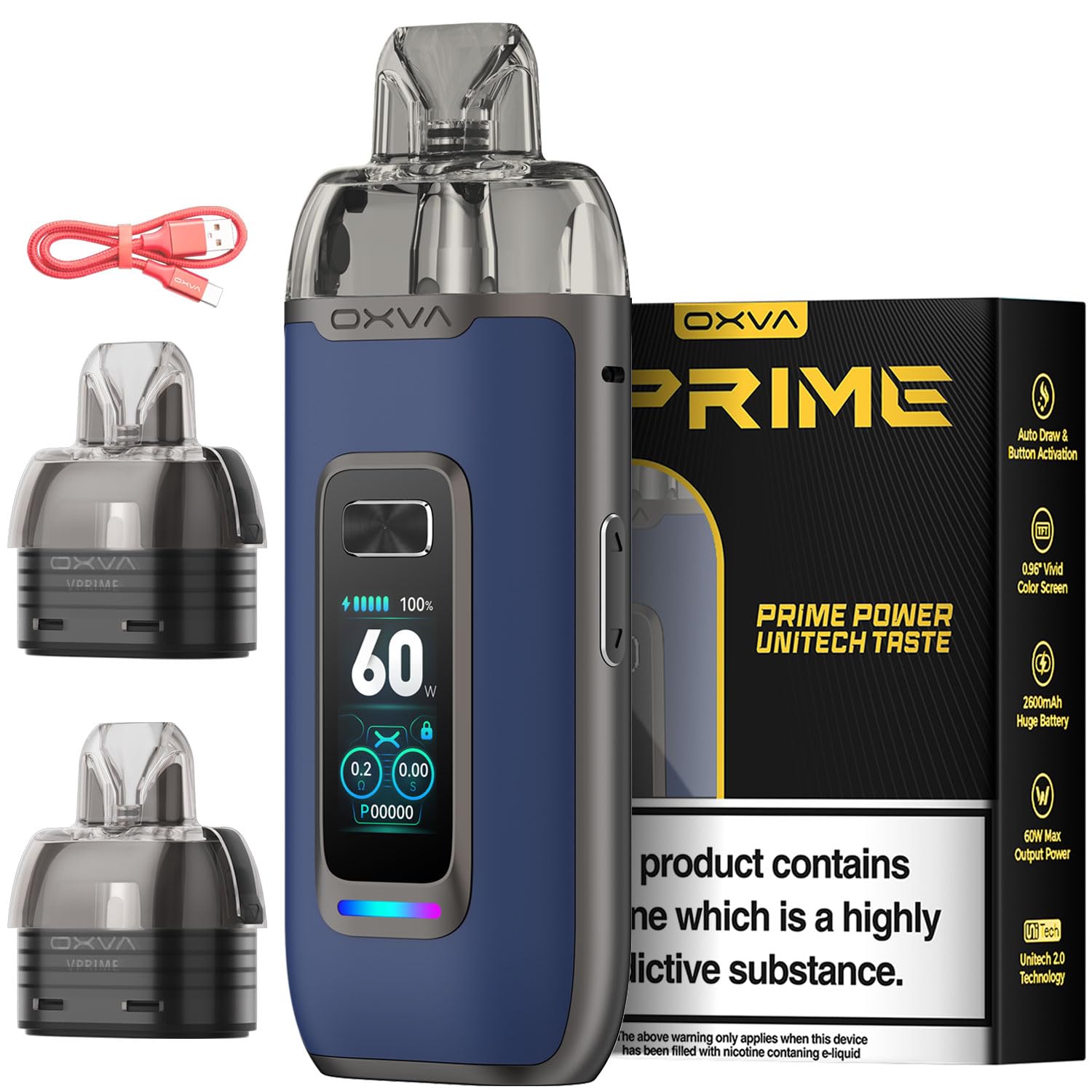 prime pod kit by oxva OXVA VPRIME 60W Pod System - Vape Pod Kit main image 1