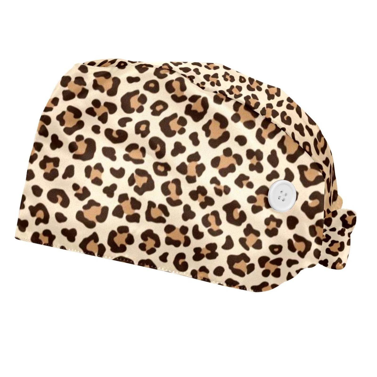 Chapeaux de Travail pour Hommes Léopard Casquettes Ajustables - 7
