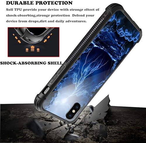 Miniatura 4 de Funda para iPhone Xs Max, de cristal templado 9H para iPhone Xs Max, diseño a prueba de golpes, antirrayones, para Apple iPhone Xs Max de 6.5