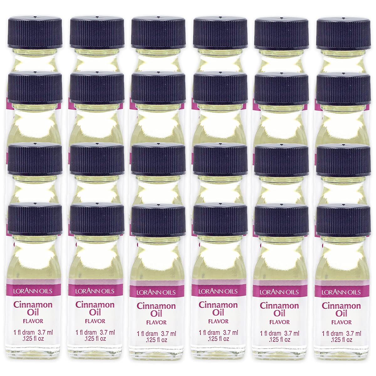 LorAnn Cinnamon Oil SS Flavor, 1 dram bottle (.0125 fl oz - 3.7ml) 24 pack
