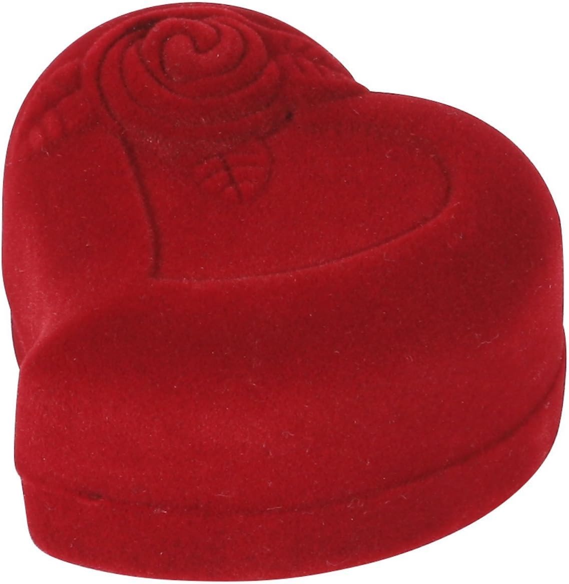 Jewelry Box-1 Pc Velvet Heart-Shaped Jewelry Box, Ring Box Earring Box,Romantic Engagement,Wedding,Valentine's Gift