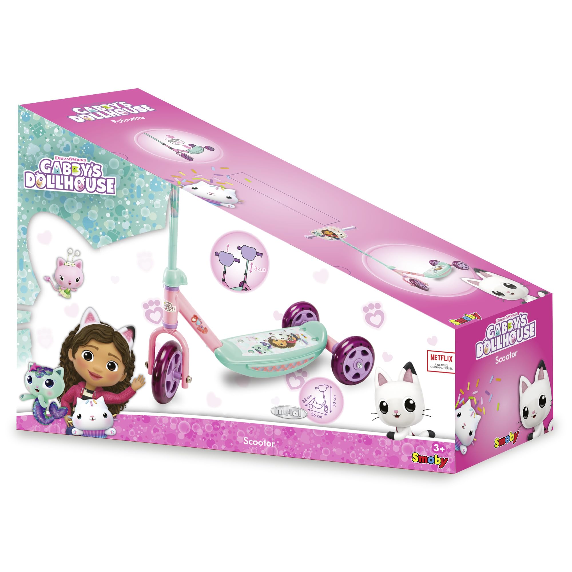 SMOBY Gabby Skateboard 3R per 3 anni