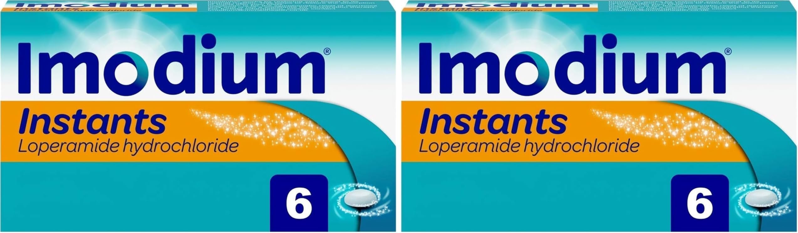 Imodium Instants - Fast Dissolving Tablets for On-The-Go Diarrhoea Relief in Under 1 Hour, 6 Count (Pack of 2)