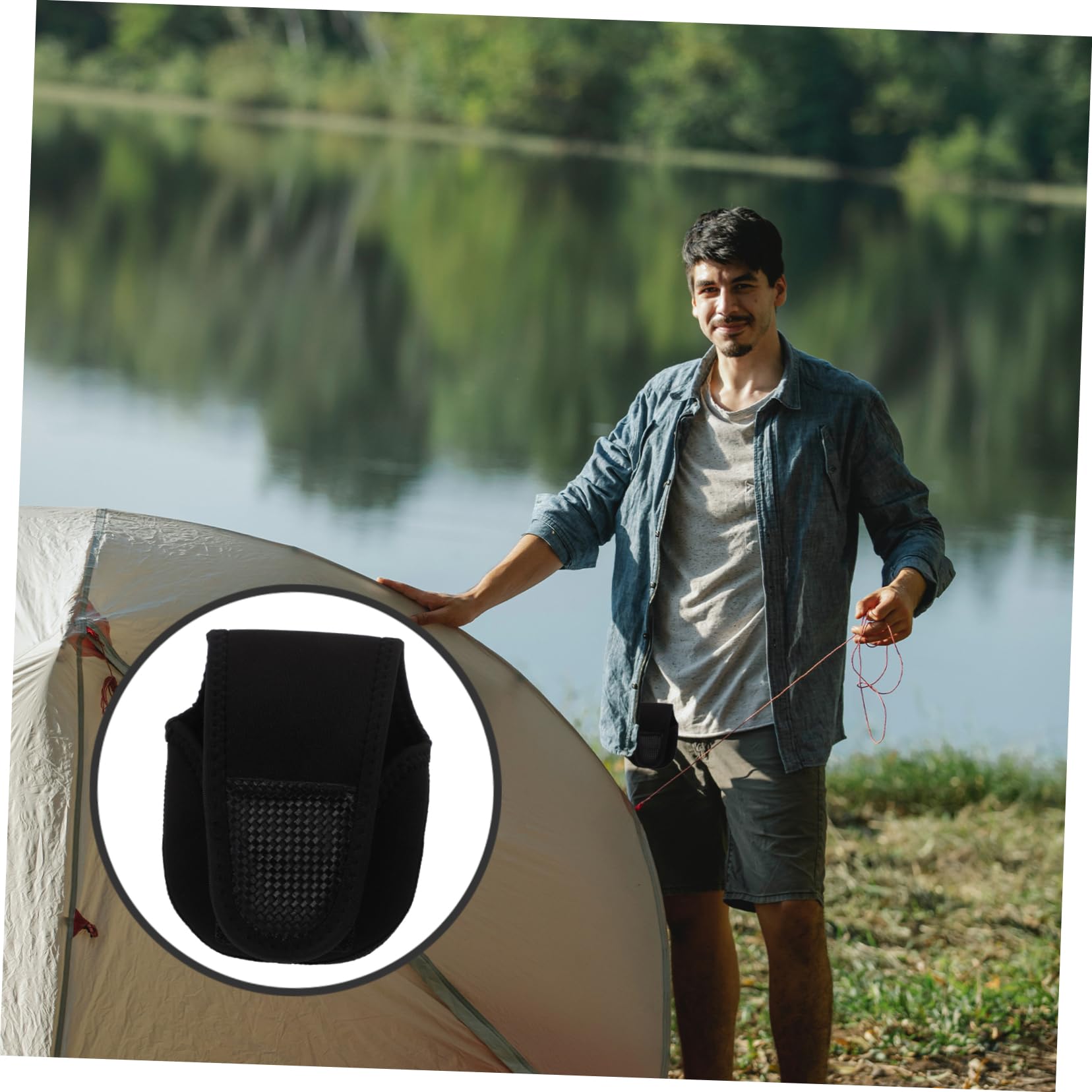 HANABASS Fishing Reel Protective Cover 2pcs Reel Bag for Fly Rod Waterproof and Durable Storage Case