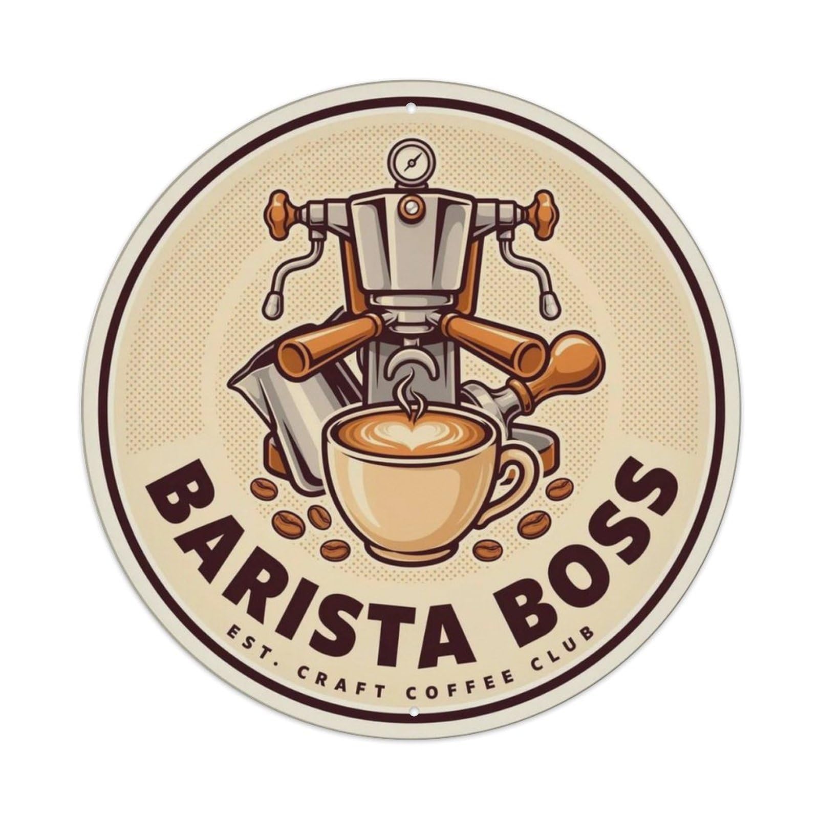 Barista Boss Metal Tin Sign Plaque