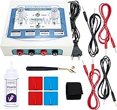 Physiowell Mini MS Two Channel Muscle Stimulator Machine Galvanic with Faradic Stimulation Physiotherapy with One Year Warranty (Electrode Pad)