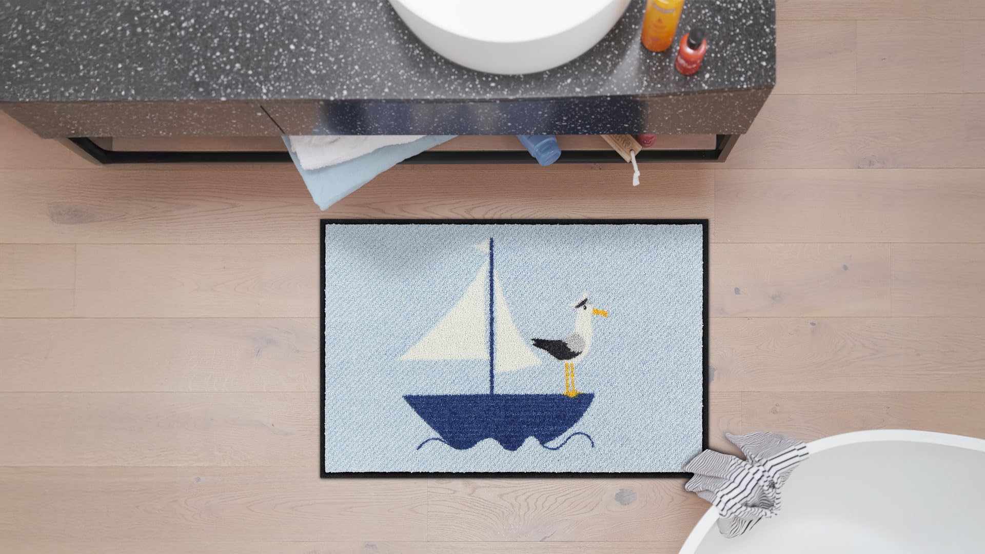 Salonloewe Fussmatte Captain Jonas I Schmutzfangmatte & Fußabtreter für Innen 50 x 75 cm