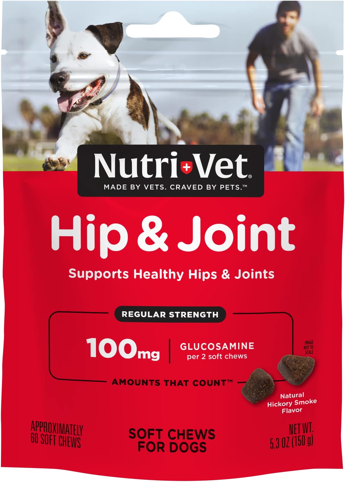 Nutri-VetHip & Joint Soft Chews For Dogs | Regular Strength | 60 count | 5.3 ounces