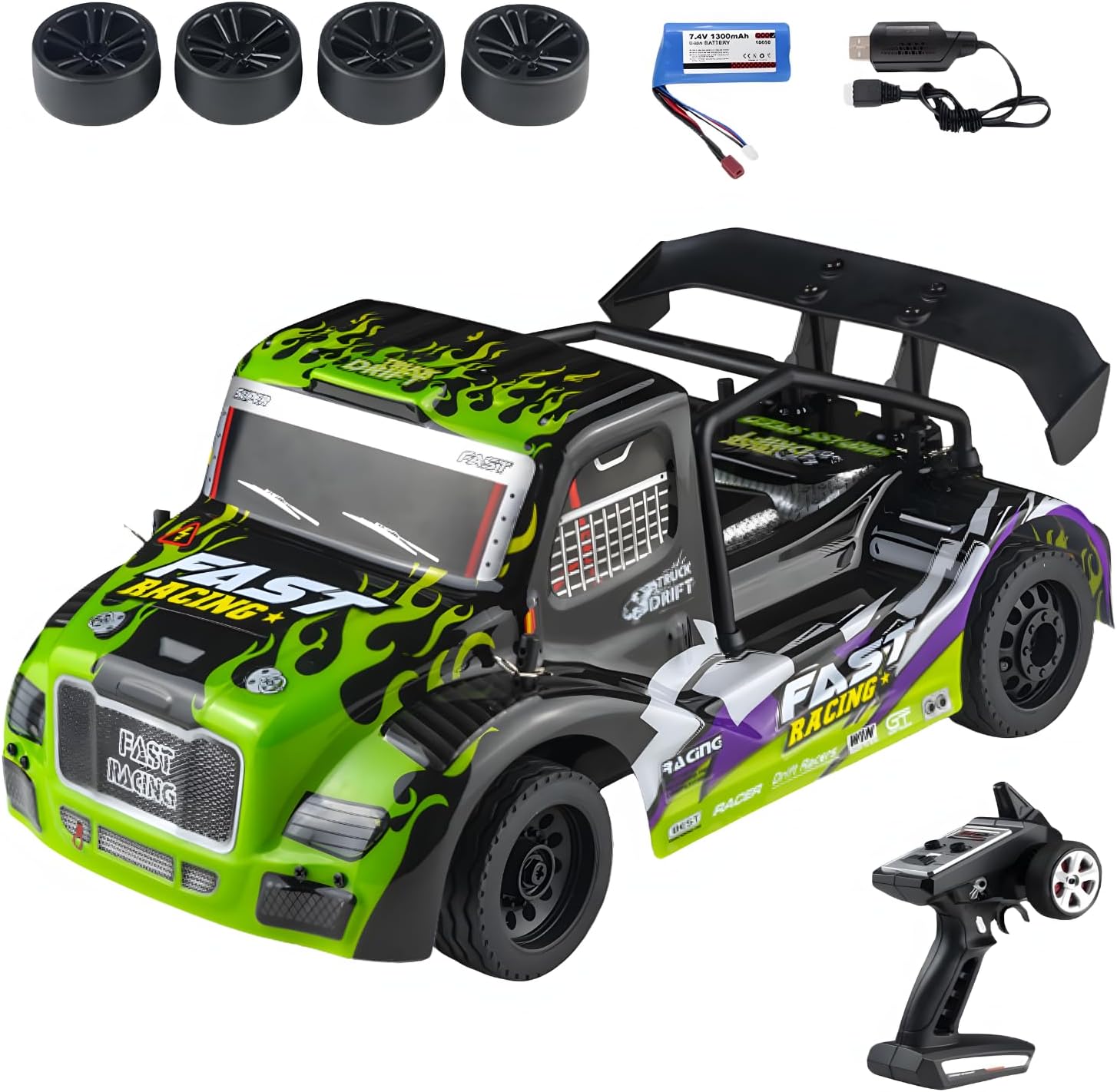 Rc Cars for Adults, High Speed 40 KM/H Remote Control Car, Drift RC 1/16 Rock Crawler Street Tires & Racing, All Terrain with 380 Motor Proportional Throttle Steering, RC Car for Indoor Outdoor