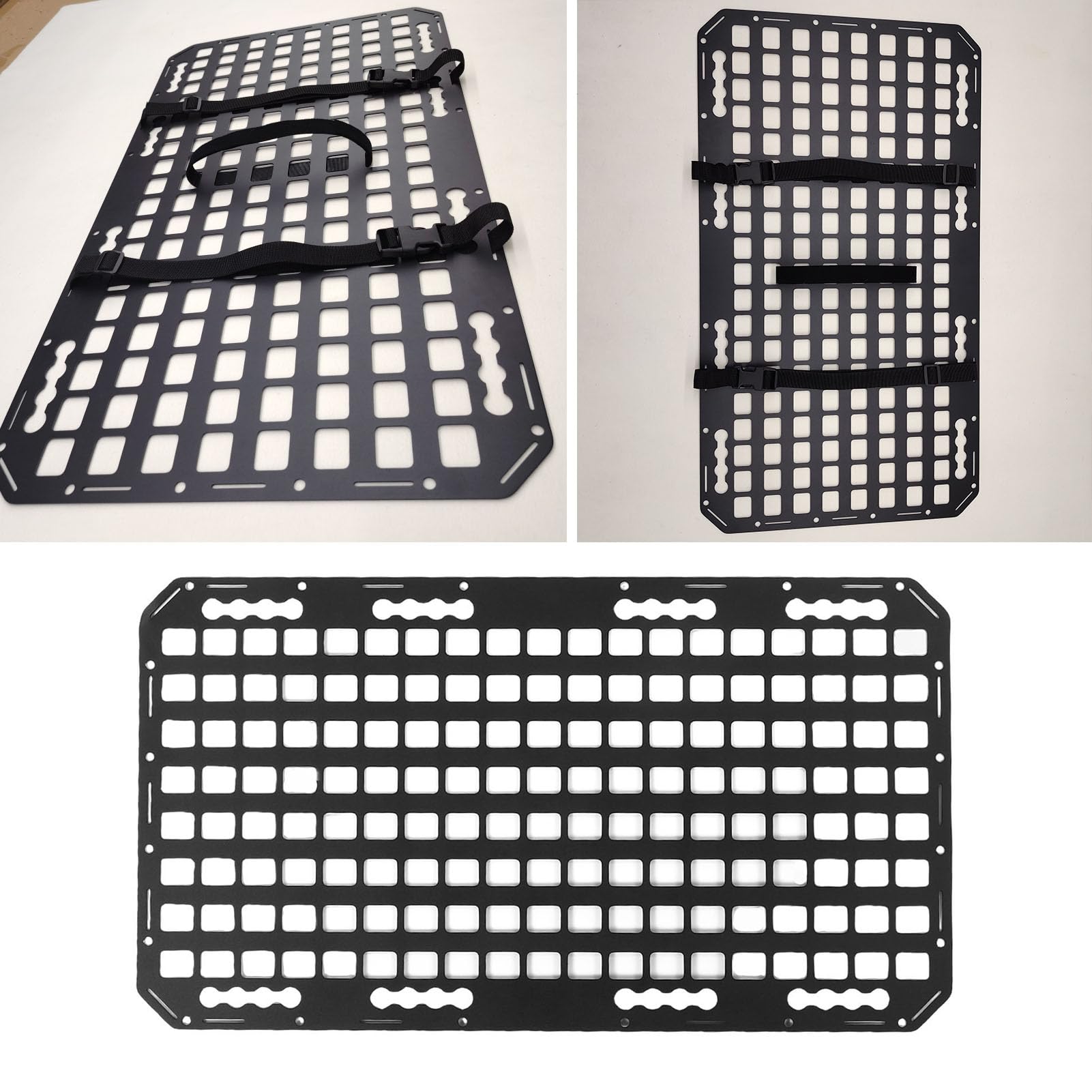 Akozon L Organizator Torów, Modułowy Panel do Przechowywania w Samochodzie Aluminiowy Panel Molle do łóżka Ciężarowego L Organizator Przechowywania Torów dla SUV-ów