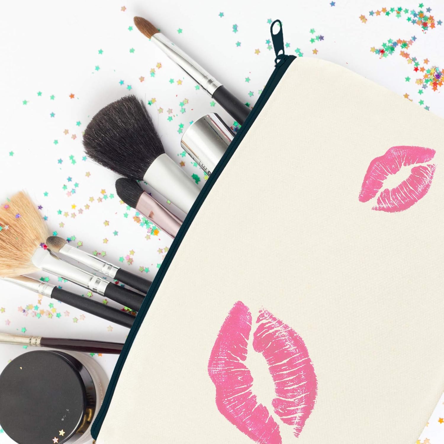 Legigo Blank Canvas Bag Zipper Pouch Makeup Bags Bulk - Multi-Purpose Canvas Pencil Pouch with Sturdy Zipper, Cosmetic Bag Travel Toiletry Bag for DIY Craft Projects, Storage (8.3 x 5 inches) - Image 7