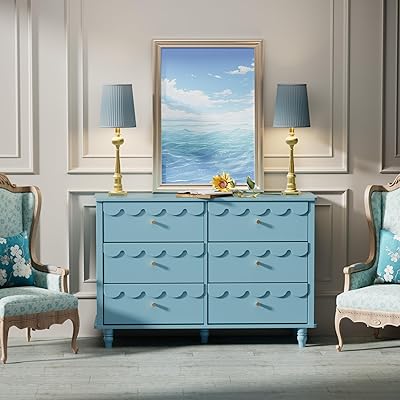 Anbuy Blue Scalloped Nursery Chests and Dresser for Honduras | Ubuy