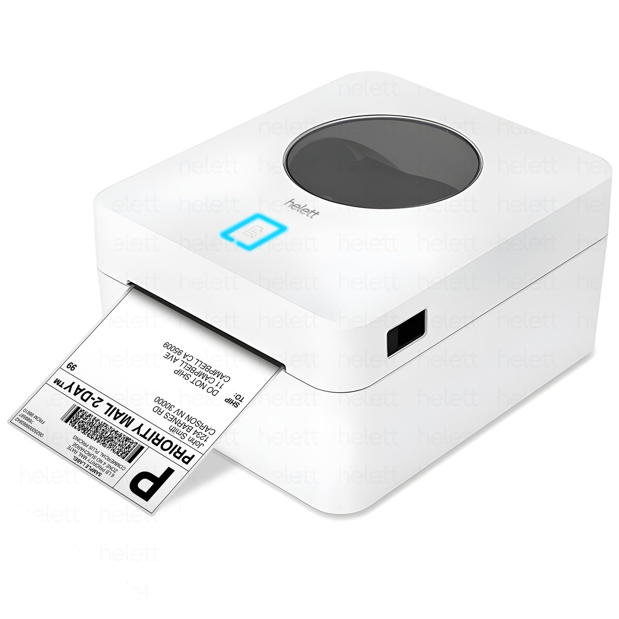 Helett® HE480 Wireless(Bluetooth+USB)Thermal Label Printer with Inbuilt Paper Holder Compartment|4*6 Shipping Label &Barcode Label|203Dpi Resolution|152mm/s Speed|Connect Windows,Mac(1Year Warranty)